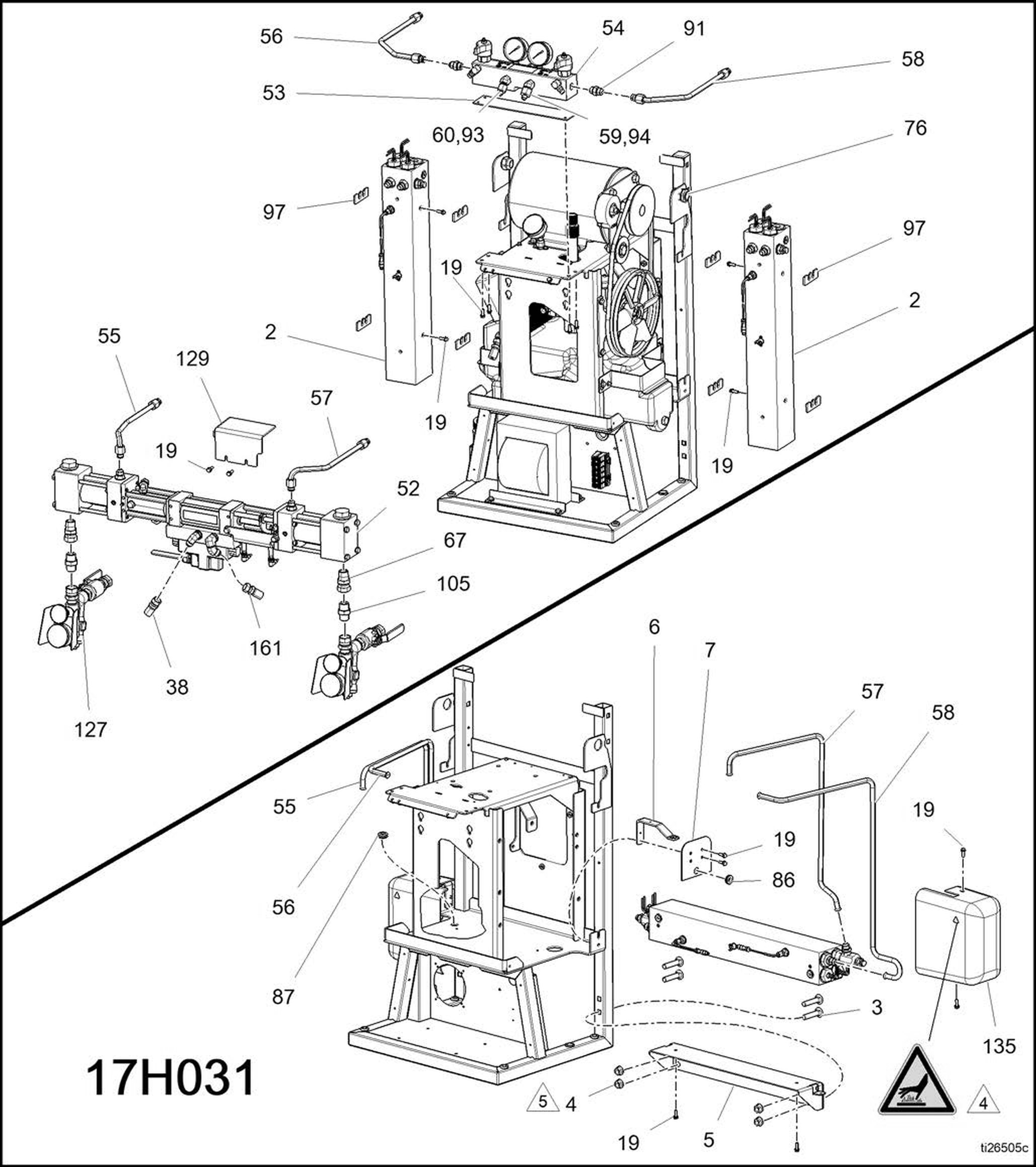 Graco Reactor 2 H-40 fluid plumbing parts diagram