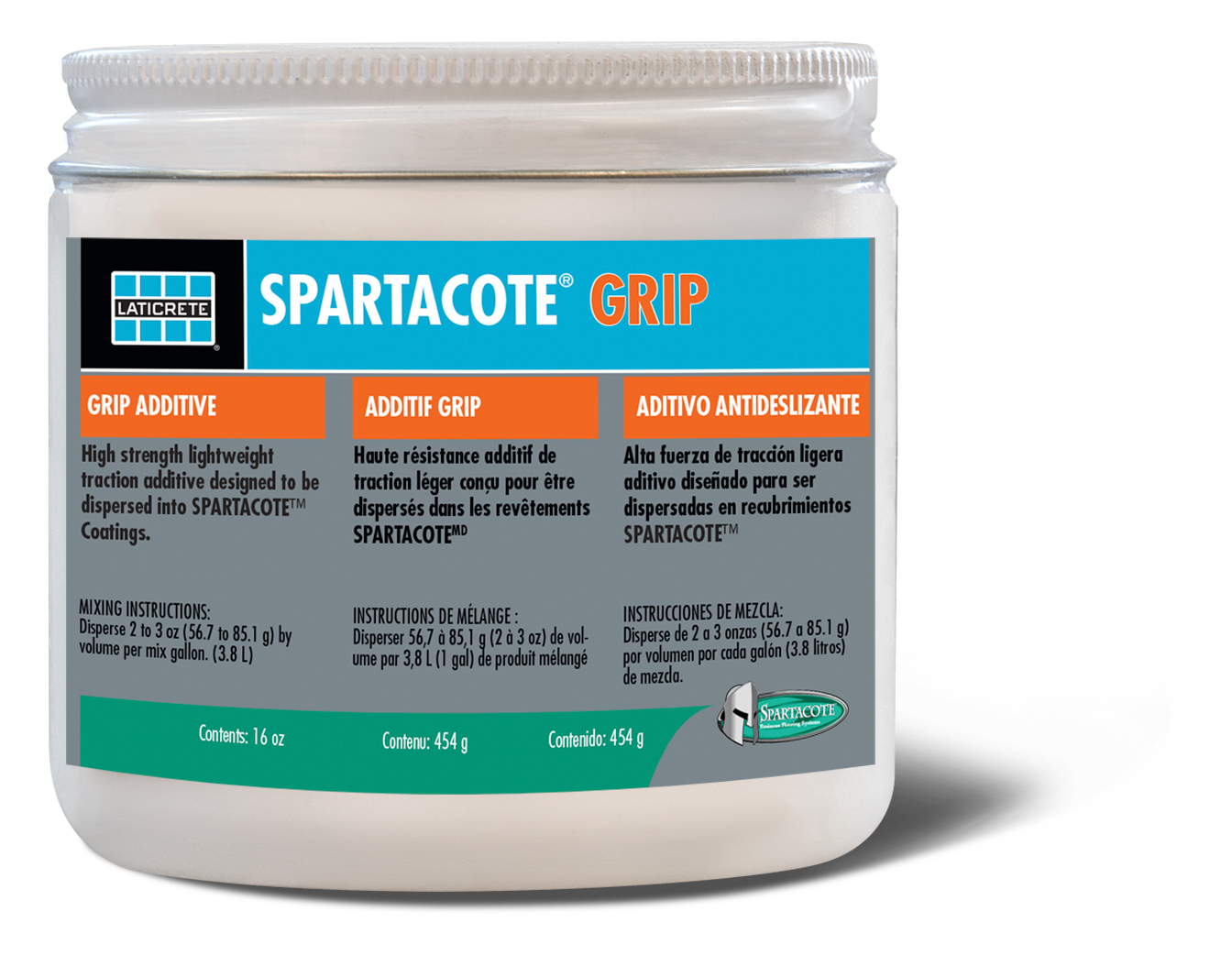 LATICRETE SPARTACOTE GRIP Traction Additive jar