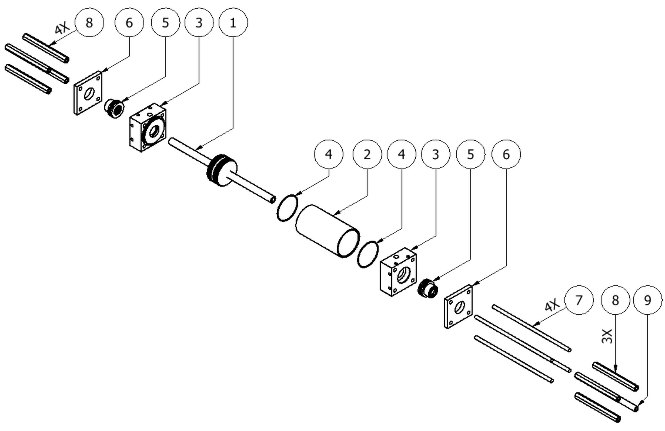 PMC PH-25 cylinder parts diagram