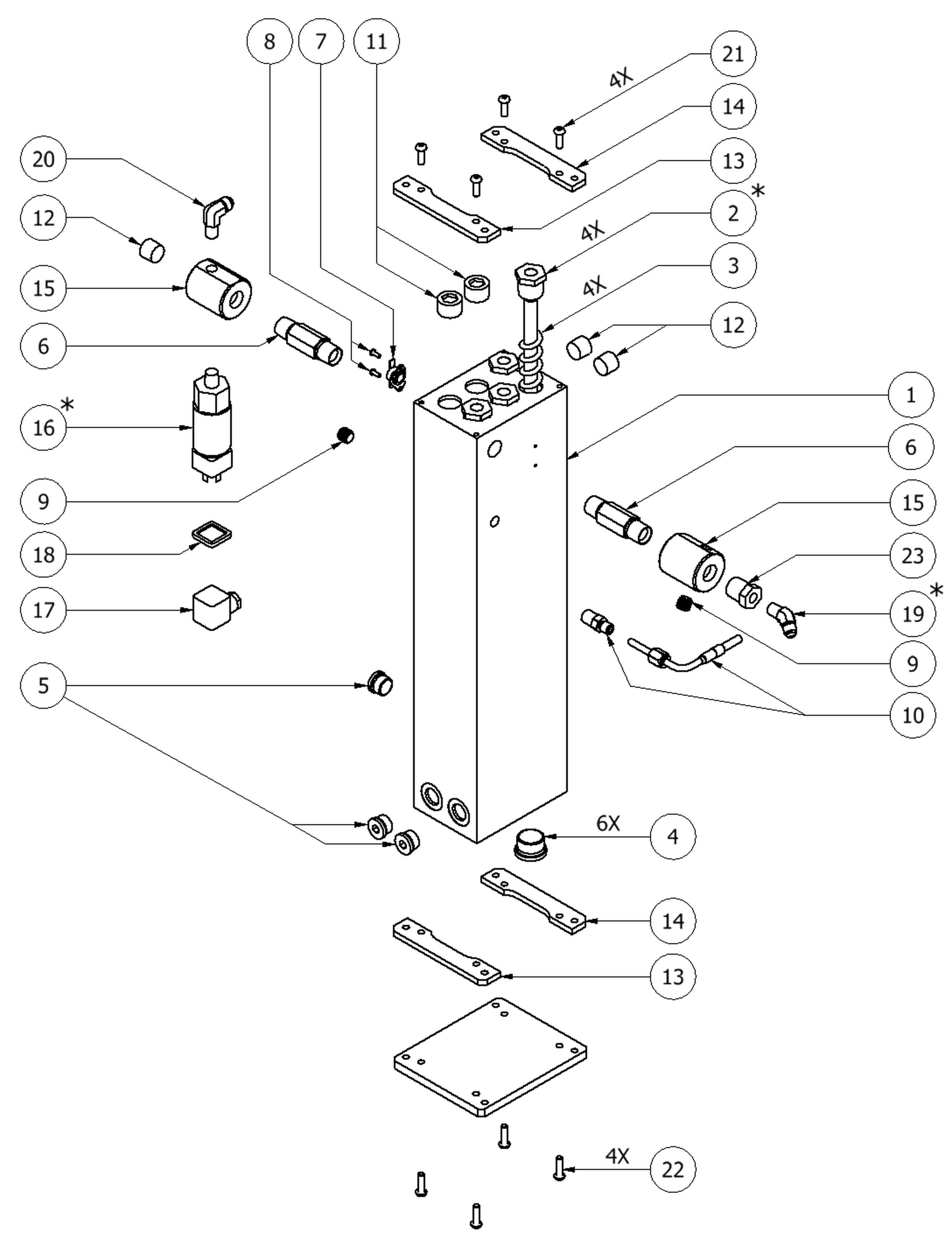 PMC PH-25 heater parts diagram