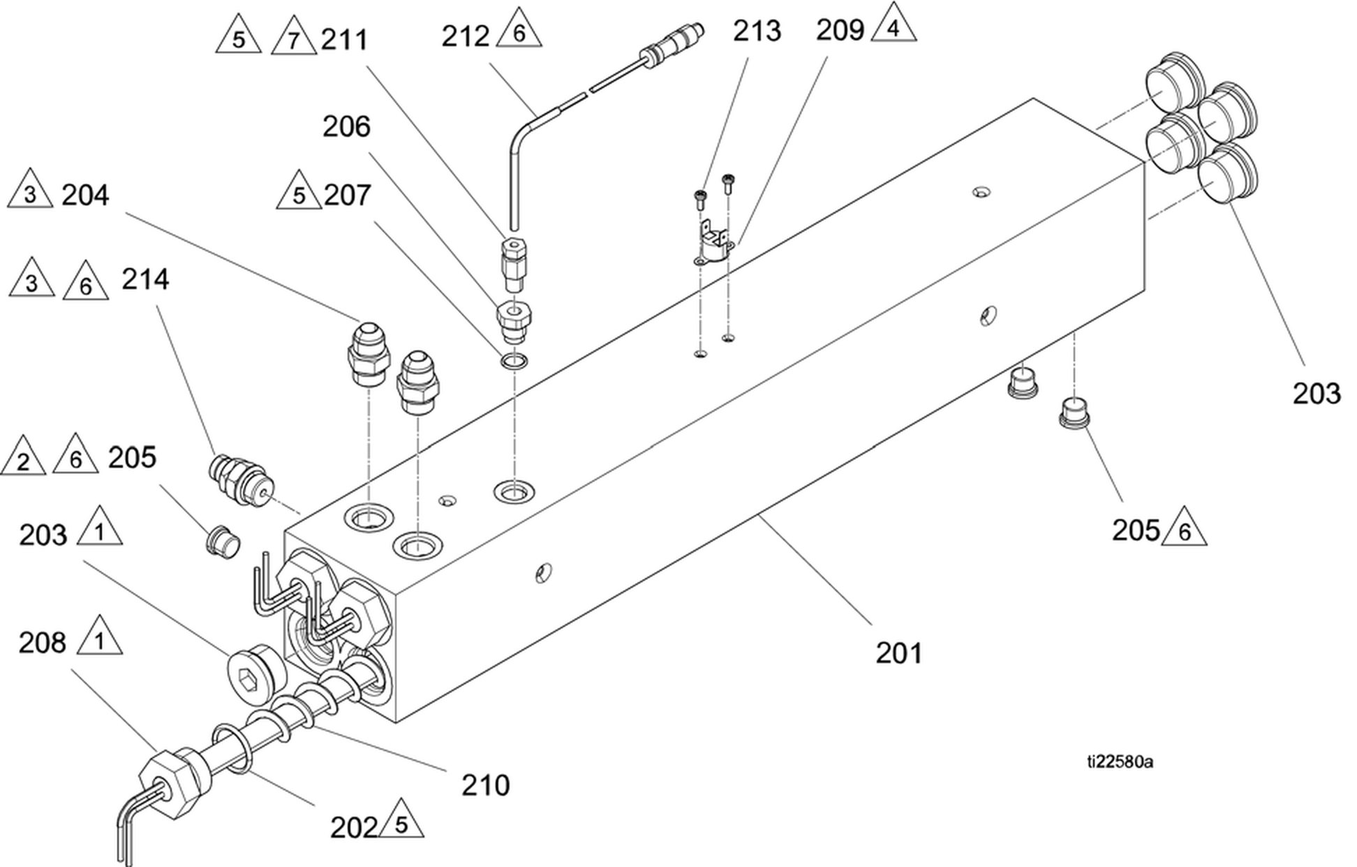 Graco Reactor 2 E-XP2 Fluid heater parts diagram