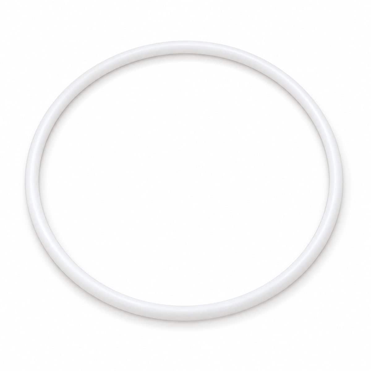 White rubber O-ring for spray equipment repair and maintenance.