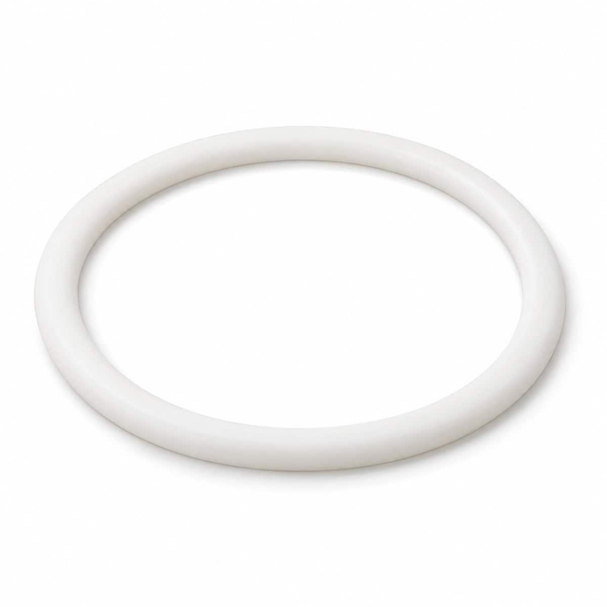 White PTFE O-ring for high-flo applications in spray equipment.