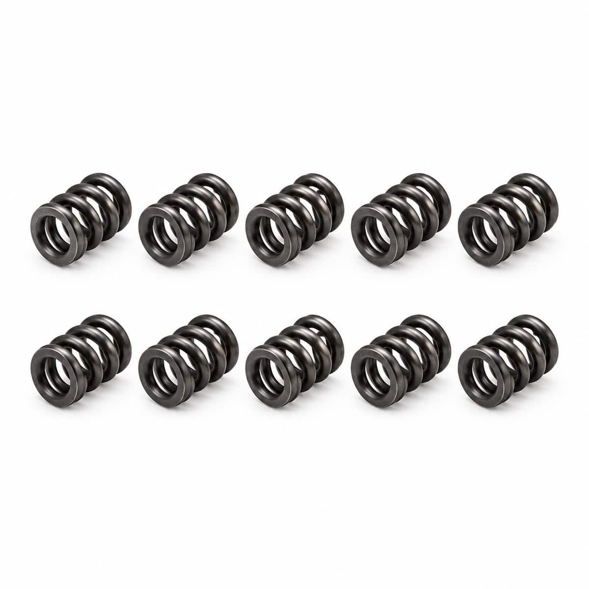 Set of ten black spring side seals for Graco pump maintenance.