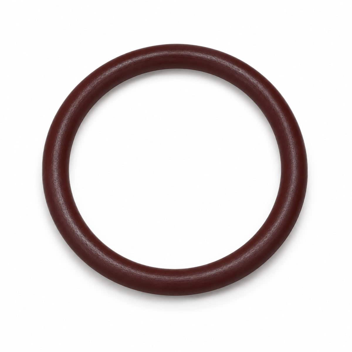 Red rubber O-ring for industrial pump sealing applications.