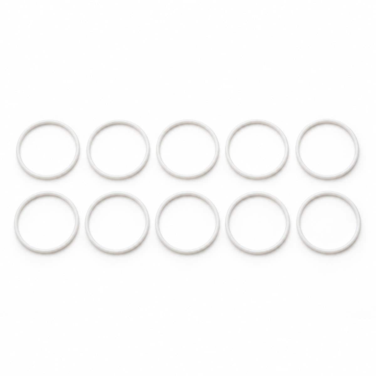 Set of 10 white O-rings for spray gun repair and maintenance.