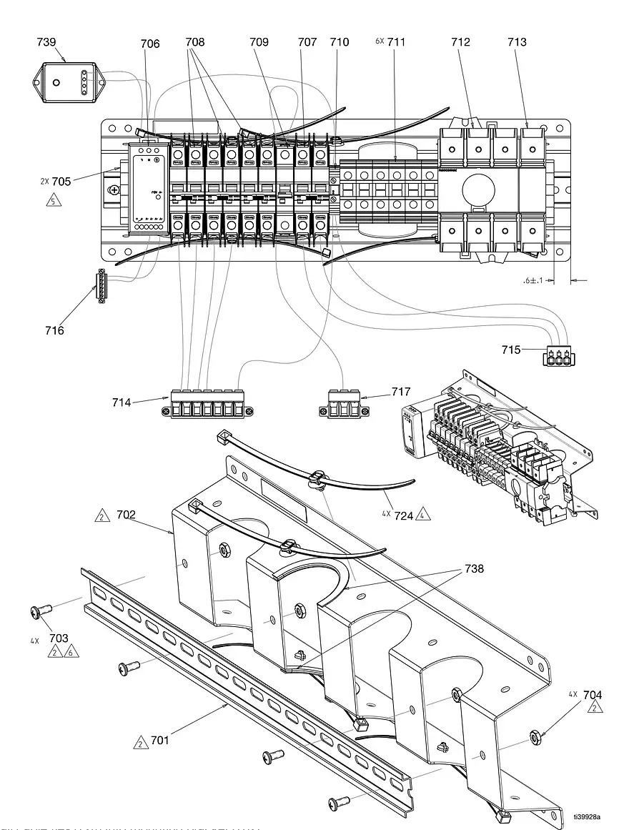 Graco Reactor 3 E-20 DIN rail module parts diagram