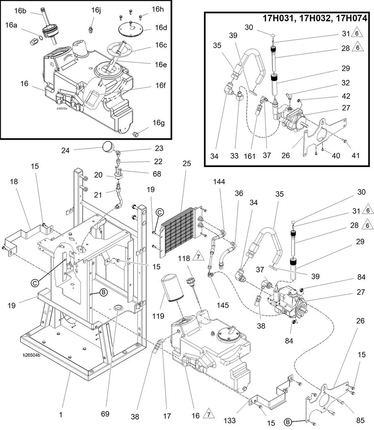 Graco Reactor 2 H-40 hydraulics parts diagram
