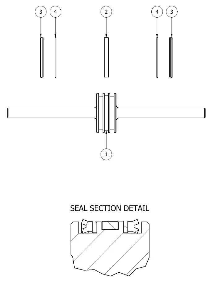 PMC PH-25 cylinder piston parts diagram