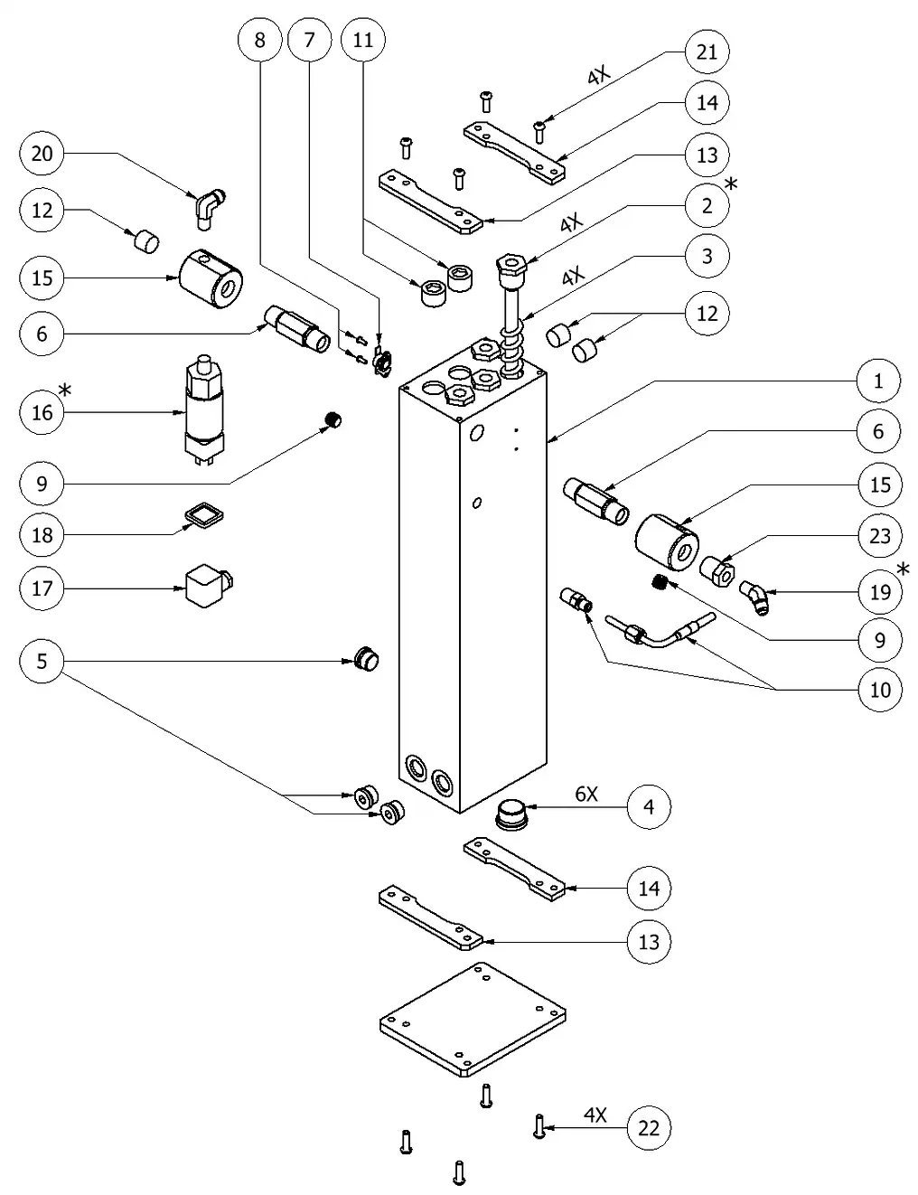 PMC PH-25 heater parts diagram
