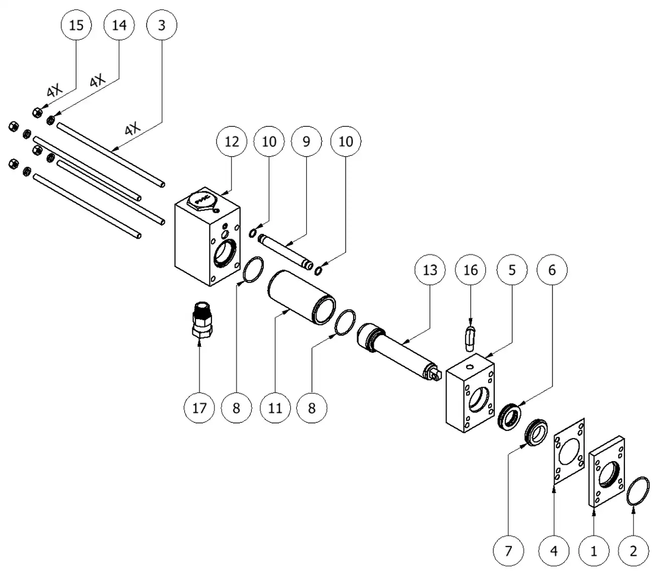 PMC PH-25 a pump, 120 parts diagram